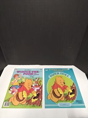 Walt Disney Vintage Paper Doll Winnie The Pooh and Friends 1980 Whitman Books